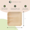 Palm Leaf Sample Pack [ 40 Pack ] - Includes 2.5" and 3" Inch Dipping Bowls, 6" round and Square Plates, 7 and 10 Inch Bamboo Plates, 9X6 Mini Trays and 12 Inch Boat Trays