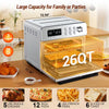 13-Function-In-1 23.3 Qt. Stainless Steel Countertop Air Fryer with Rotisserie, LCD Digital Screen