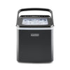 9 In. 22 Lbs. Bullet Countertop Portable Ice Maker in Black with 2-Ice Sizes and Self Cleaning Function