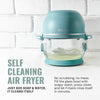 Self-Cleaning Glass Bowl Air Fryer, 5 Qt., 6 Functions, BPA Free, Rotisserie/Tumbler, Green