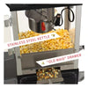 Carnival Style 8 Oz. Black and Silver Popcorn Machine with Cart