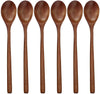 Wooden Spoons, 6 Pieces 9 Inch Wood Soup Spoons for Eating Mixing Stirring, Wood Spoon with Japanese Style Kitchen Utensil