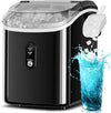 Nugget Ice Maker Countertop, Ready in 6 Mins ,35Lbs Each Day with Self-Cleaning,Portable Sonic Ice Machine for Home/Office/Bar, Black