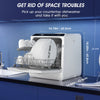 Portable Countertop Dishwasher with 5-Liter Built-In Water Tank and Air-Dry Function, 5 Washing Programs Mini Dishwasher, AE-TDQR03