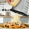 Cheese Grater, Handheld Box Grater with Container & Lid, 4-Sided Stainless Steel for Kitchen, Wavy Julienne, Slicer, Coarse Shred & Fine Zester, Non-Slip Base, Dishwasher Safe, 8 Inch