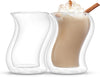 Pivot Double Insulated Tumblers - Set of 2 Exceptional 13.5 Oz Iced Coffee Tumbler - Elegant Bar Glasses for Coffee, Tea, or Cold Beverages - 2 X 405 Ml Iced Coffee Glasses for Hot Summers