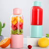 Portable Blender 6 Blades Travel Wireless Juicer Cup Mini Personal Size Blenders Food Grade Borosilicate Glass USB Rechargeable Fruit Blender for Shakes and Smoothies Mixer with Handle 450Ml(15.2Oz)