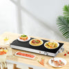 Electric Food Warmer 2 Packs, 22''X15'' Food Warmers for Parties, Adjustable Temperature Control, Tempered Glass Surface, Hot Plate for Buffet, Electric Warming Tray for Restaurants, Events