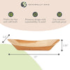 Palm Leaf Sample Pack [ 40 Pack ] - Includes 2.5" and 3" Inch Dipping Bowls, 6" round and Square Plates, 7 and 10 Inch Bamboo Plates, 9X6 Mini Trays and 12 Inch Boat Trays