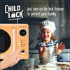 Retro Compact Countertop Microwave Oven - 0.7 Cu. Ft. - 700-Watts with LED Digital Display - Child Lock - Easy Clean Interior - Orange