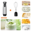 Immersion Hand Blender, Stainless Steel, 20-Speed, Handheld Mixer for Soup, Smoothies, Purees, Emulsifies