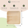 Palm Leaf Sample Pack [ 40 Pack ] - Includes 2.5" and 3" Inch Dipping Bowls, 6" round and Square Plates, 7 and 10 Inch Bamboo Plates, 9X6 Mini Trays and 12 Inch Boat Trays