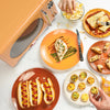 Retro Compact Countertop Microwave Oven - 0.7 Cu. Ft. - 700-Watts with LED Digital Display - Child Lock - Easy Clean Interior - Orange