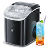 Nugget Ice Maker Countertop, Ready in 6 Mins ,35Lbs Each Day with Self-Cleaning,Portable Sonic Ice Machine for Home/Office/Bar, Black