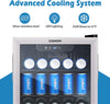 90 Can Beverage Refrigerator Cooler, Mini Fridge Glass Door for Beer Drinks Wines, Freestanding Beverage Fridge with Adjustable Shelves.