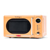Retro Compact Countertop Microwave Oven - 0.7 Cu. Ft. - 700-Watts with LED Digital Display - Child Lock - Easy Clean Interior - Orange