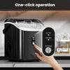 Nugget Ice Maker Countertop, Ready in 6 Mins ,35Lbs Each Day with Self-Cleaning,Portable Sonic Ice Machine for Home/Office/Bar, Black