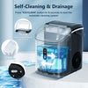 Nugget Ice Maker Countertop, Ready in 6 Mins ,35Lbs Each Day with Self-Cleaning,Portable Sonic Ice Machine for Home/Office/Bar, Black