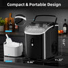 Nugget Ice Maker Countertop, Ready in 6 Mins ,35Lbs Each Day with Self-Cleaning,Portable Sonic Ice Machine for Home/Office/Bar, Black