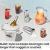9 In. 22 Lbs. Bullet Countertop Portable Ice Maker in Black with 2-Ice Sizes and Self Cleaning Function